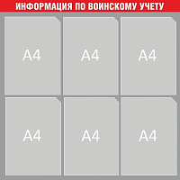 Стенд Воинский учет (карманы, 75х75)